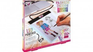 'Fashion Angels Fashion Design Light Pad Sketch Set 12521 Light Up Tracing Pad, Includes USB, Ultra'