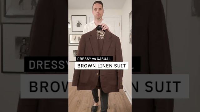 'Formal vs. Casual? Brown Linen Suit'