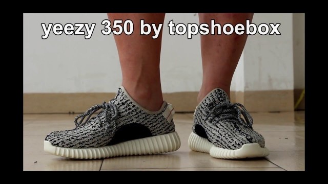 'Authentic yeezy 350 on feet you like from topshoebox'