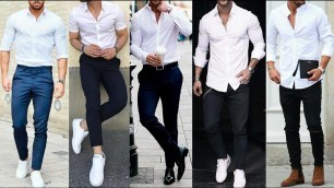 'Casual Outfits With White Shirt for Men | White Shirt Outfits | White Shirt Men\'s Fashión'