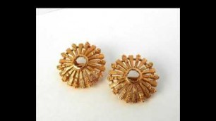 'New fashion light weight gold earrings latest amazing designs'