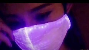 'Fashion light up mask led mask luminour fiber optic dust mask'