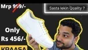 'KRAASA Men\'s White Casual Shoes Unboxing & Review | Below 500. #rprichwearreview'