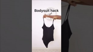 'Turn your bodysuit into a trendy crop top. #fashionhacks #outfitideas #bodysuit #trendyfashion'