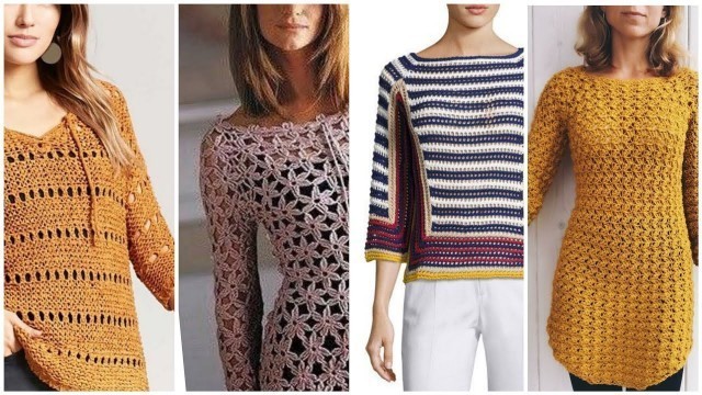 'Trendy Fashion HandCrocheted Tops/women full sleeve top'