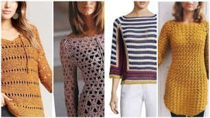 'Trendy Fashion HandCrocheted Tops/women full sleeve top'