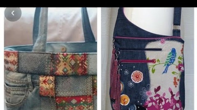 'Best hand made denim jeans bags ideas #denim #bags #stylish #trendy #fashion #jeans'