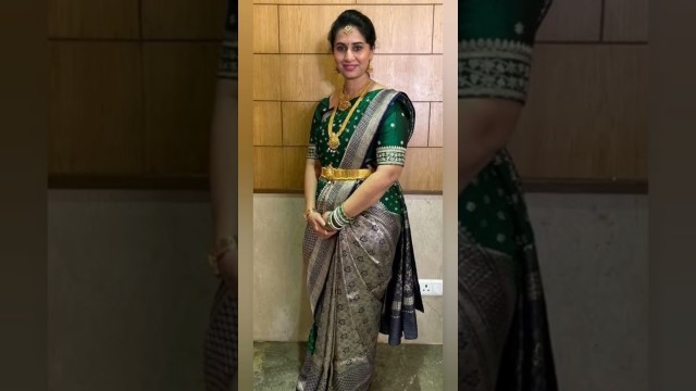 'Kanjivaram saree #shorts #youtube shorts @trendy fashion design with me'