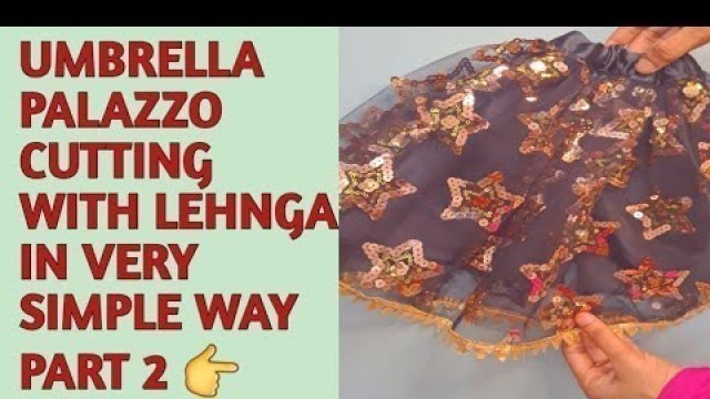 'Umbrella Palazzo Cutting Part 2 | lehenga cutting| shorts |shortindia |zedi trendy fashion|#umbrella'