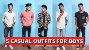 '5 SIMPLE CASUAL OUTFITS FOR BOYS | Casual Outfit ideas 2021| Nepali Mens Fashion'