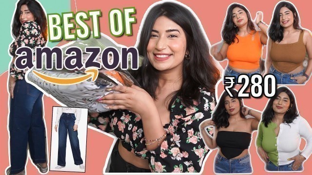 'BEST AMAZON TOPS UNDER 500!  *trendy fashion haul*'