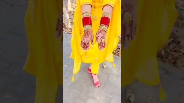 'Yellow punjabi suit status #trendyfashion | Punjabi Suits status #bridalchurastatus #shortvideo'