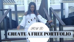 'How to create a free portfolio using canva!'