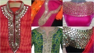 'Mostlatest & trendy fashion trend of mirror work with thread & gotta patti work'