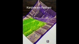 'Kanjivaram Paithani saree in wholesale price#trendy Fashion look'