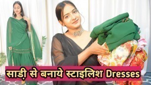 'साडी़ से बनाये स्टाइलिश Dresses | How to Reuse Old Saree | Style Game With Jyoti'