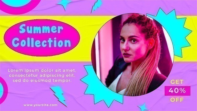 'Colorful Funky Y2K Fashion After Effects Slideshow Template'