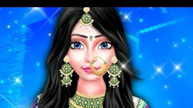 'Indian Wedding Fashion Stylist Dress up Game ||  Bridal Makeup Girl Beauty Salon Game'