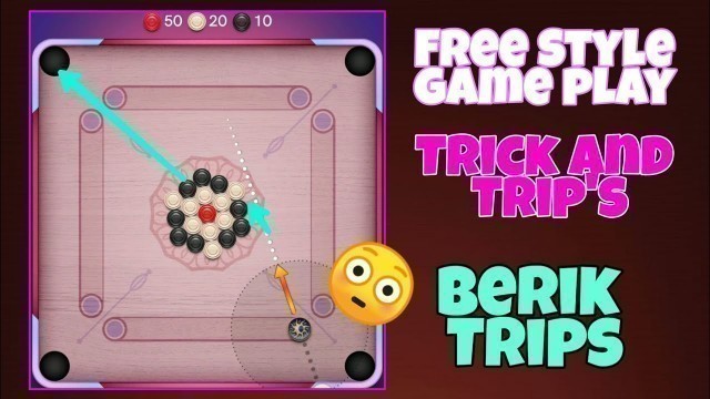 'Carrom pool / Free Style Game Play Trick / Trick And Trips / Gaming Nazim /Berik to finish game play'