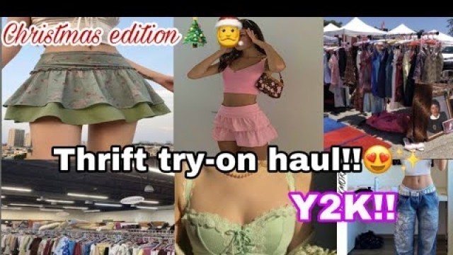 'Thrift try-on haul! #y2kfashion #teenhaul #thrifthaul #y2kaesthetic  #cuteoutfits #y2k #teenfashion'