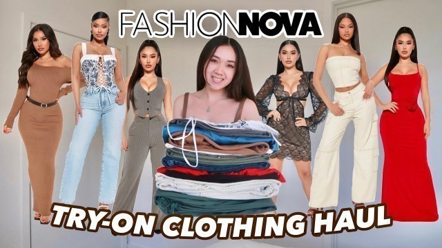 'HUGE Trendy Try-On Clothing Haul 2023 | FASHION NOVA Y2K style outfit ideas'