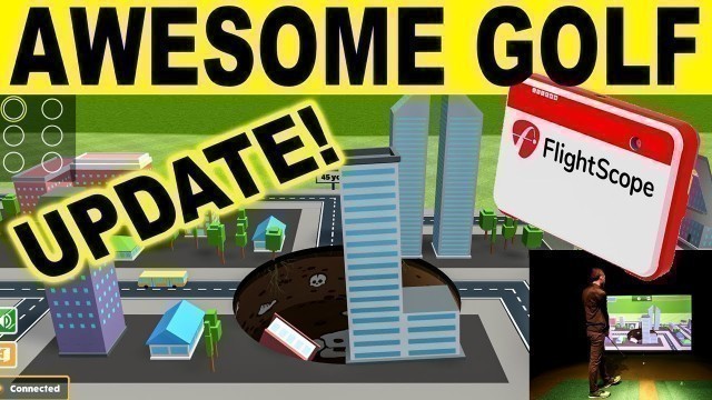 'AWESOME GOLF SIMULATOR - Flightscope MEVO+ PC UPDATE & Hole io Style Game Review'