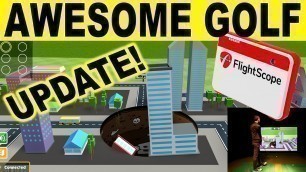 'AWESOME GOLF SIMULATOR - Flightscope MEVO+ PC UPDATE & Hole io Style Game Review'