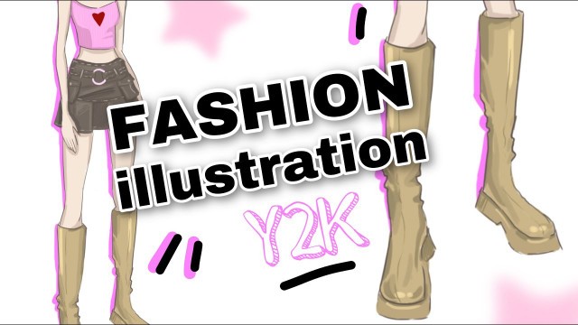 'Fashion Illustration Y2K style / Digital fashion illustration'