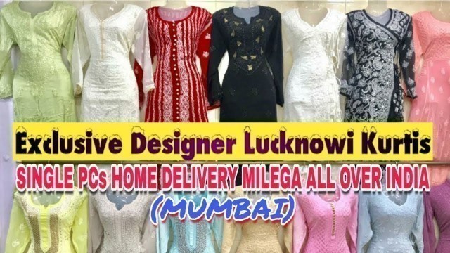 'BEST LUCKNOWI KURTIS IN {MUMBAI} || SINGLE PIECE HOME DELIVERY AVAILABLE || HI FASHION'