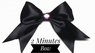'How To Make Fashion Black Ribbon Bow In 2 Minutes - Life Hack How To Make Ribbon Bow Easy & Quick'