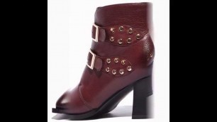 'VINLLE 2015 fashion quare heel Full grain leather boots Blackwomen\'s ankle boots snow'