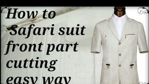 'How to Safari suit front part cutting easy way // AL make fashion //'