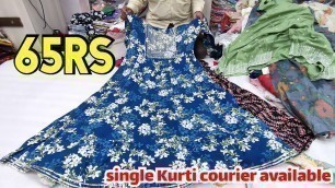 'Chickpet Wholesale Kurthis Shop 65Rs/Dailywear&Partywear Kurtis/Single Kurti Courier AVL/Shopping'