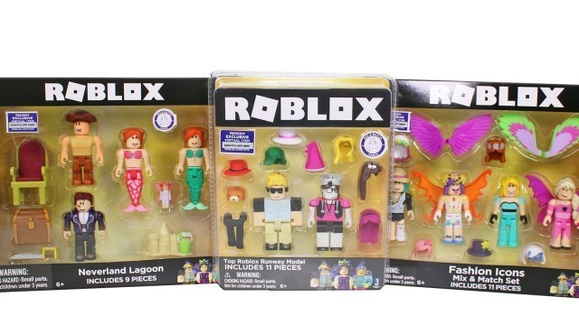 'Roblox Celebrity Collection Neverland Lagoon, Fashion Icons and Runway Model Unboxing Toy Review'