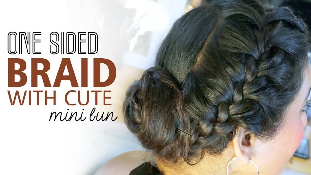 'Side  Braid with Cute  Mini Bun | Hi fashion Viral  Video Hairstyles |'