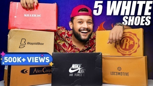 'UNBOXING: 5 BEST BUDGET WHITE SNEAKERS/SHOES FOR MEN UNDER 1000 | Myntra Haul Review 2022 | RapidBox'