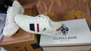 'US Polo Men\'s Sneakers Shoes(Off White Color) | Amazon Unboxing'