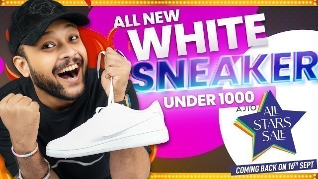 'NEW: 10 BEST WHITE SNEAKERS/SHOES UNDER 1000 FOR MEN  on AJIO SALE 2022 | ONE CHANCE'