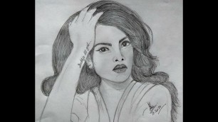 'Priyanka Chopra / Portrait / pencil sketch / Mar jaava song(Fashion)/by Shamiparna Saha/Shami\'s Vlog'