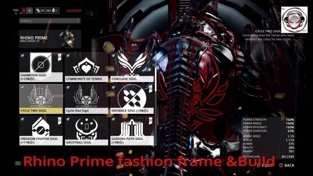 'Warframe (PS4) Rhino Prime fashion frame & Build ep 3'