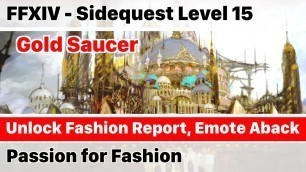 '✅ FFXIV Unlock Fashion Report, Emote Aback - Passion for Fashion - Stormblood'