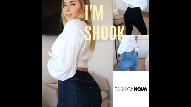 'i tried FASHION NOVA JEANS (unsponsored lmao) and i\'m SHOOK'