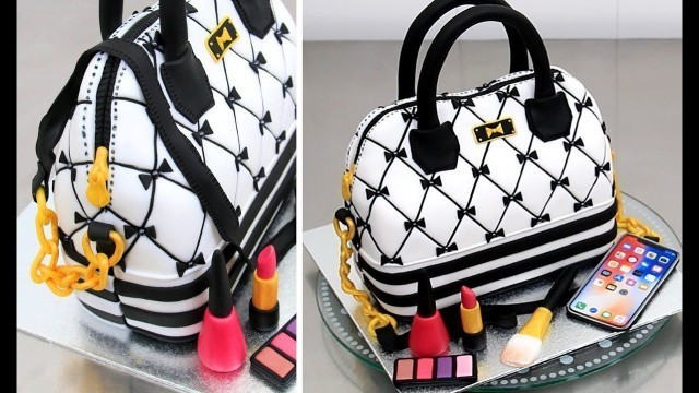 'How To Make a Fashion HANDBAG Cake with MAKEUP | Pastel Bolso con Maquillaje'