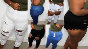 '100% BETTER THAN FASHION NOVA JEANS!!! | Monotiques Jeans Try-On Haul | \"PLUS SIZE\"'