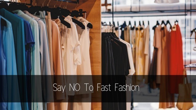 'Say NO to Fast Fashion | Save Money, Look Fabulous'