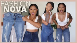 'Is FASHION NOVA JEANS skinny girl friendly SIZE 0 | Fashion Nova Try On Haul'