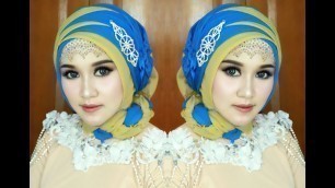 'CARA TUTORIAL HIJAB SEGI EMPAT WISUDA, ACARA PESTA ,YANG GLAMOR, MEWAH DAN ELEGAN'