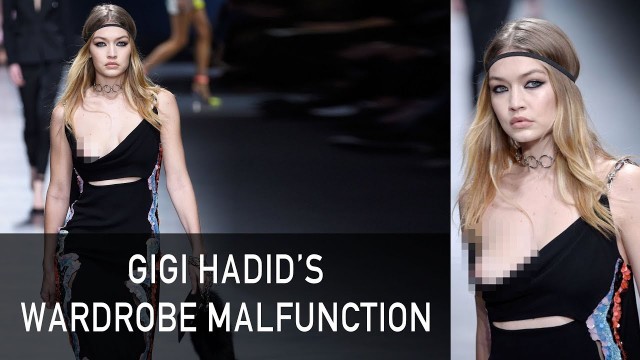 'Gigi Hadid Suffers Wardrobe Malfunction on Milan Fashion Week'