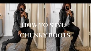 'HOW TO STYLE CHUNKY BOOTS | Fall Outfit Ideas'