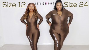 'SIZE 12 vs 24 TRY ON SAME FASHIONNOVA OUTFITS'